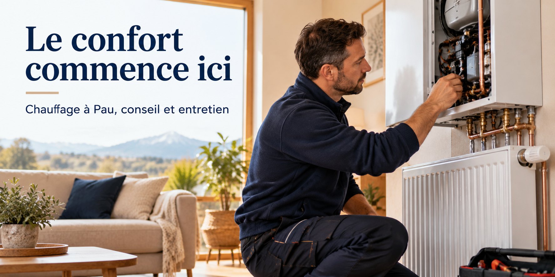 Illustration professionnelle : entretien de chauffage : préparer la visite